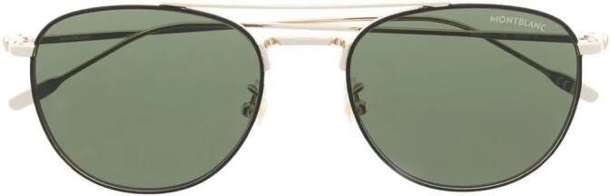 Montblanc MB0211S zonnebril met piloten montuur Goud