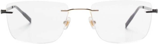 Montblanc Bril met rechthoekig montuur Zwart