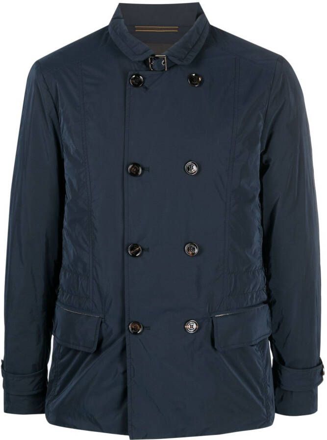 Moorer Blazer met dubbele rij knopen Blauw