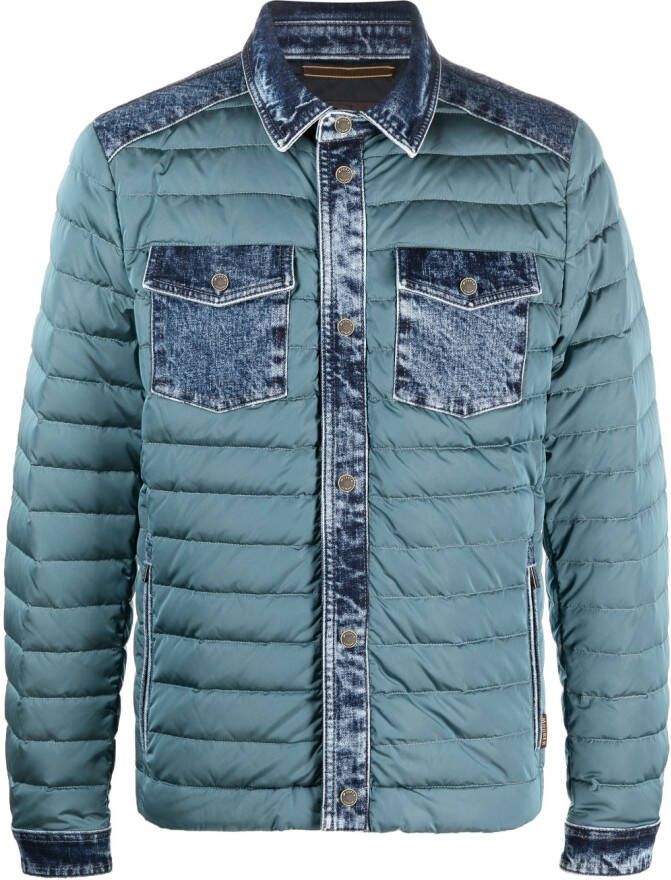Moorer Gewatteerd jack Blauw
