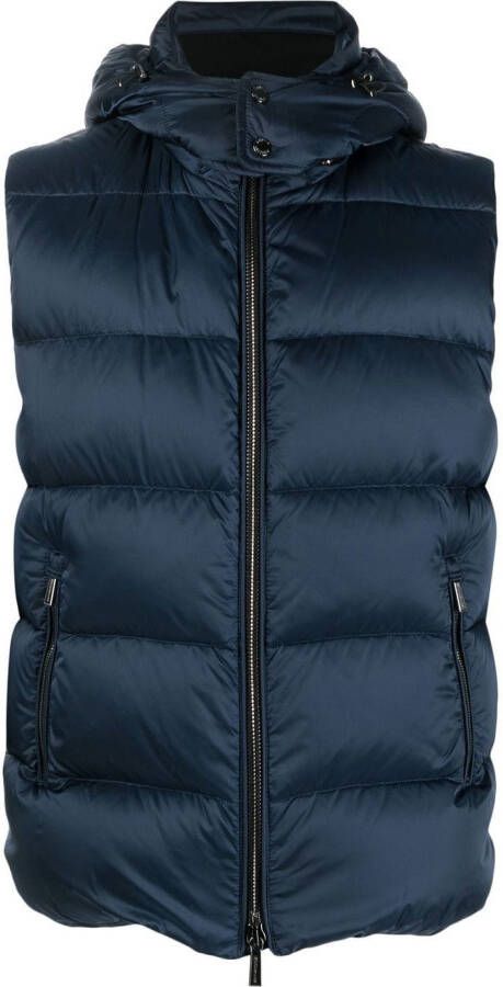 Moorer Bodywarmer met capuchon Blauw