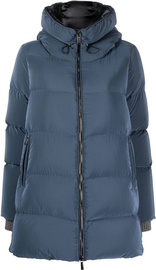 Moorer Jas met capuchon Blauw