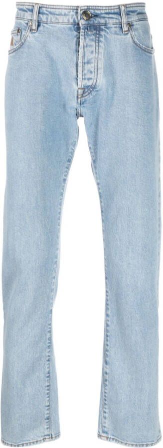 Moorer Straight jeans Blauw