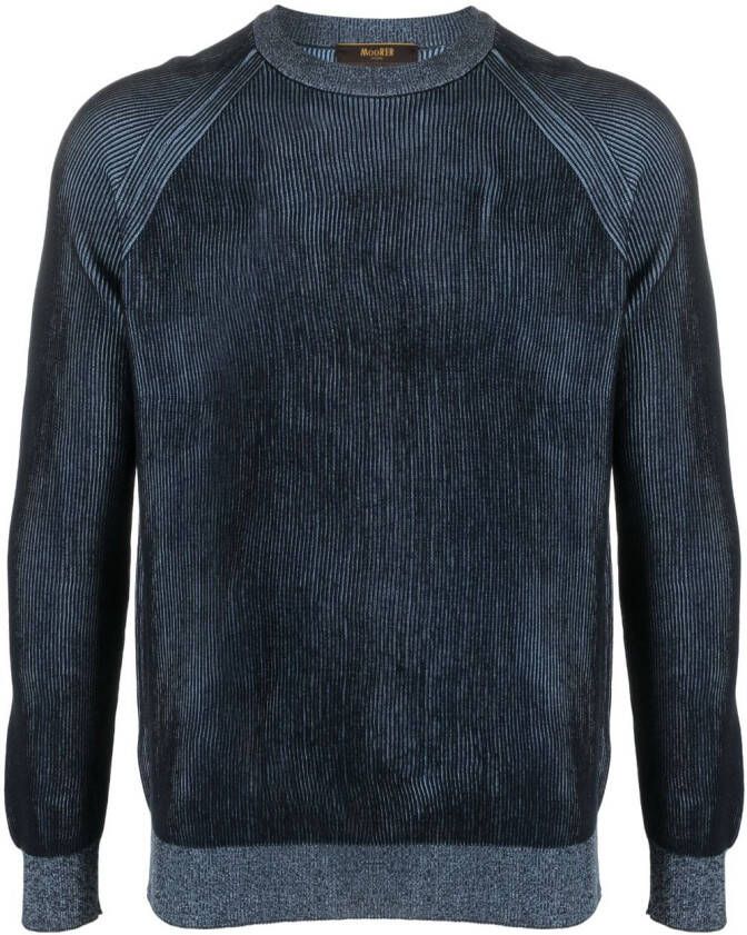Moorer Sweater met raglan mouwen Blauw