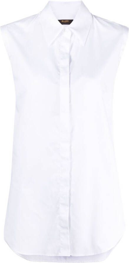 Moorer Mouwloze blouse Wit