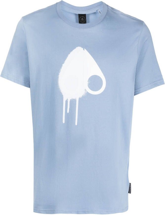 Moose Knuckles T-shirt met logoprint Blauw