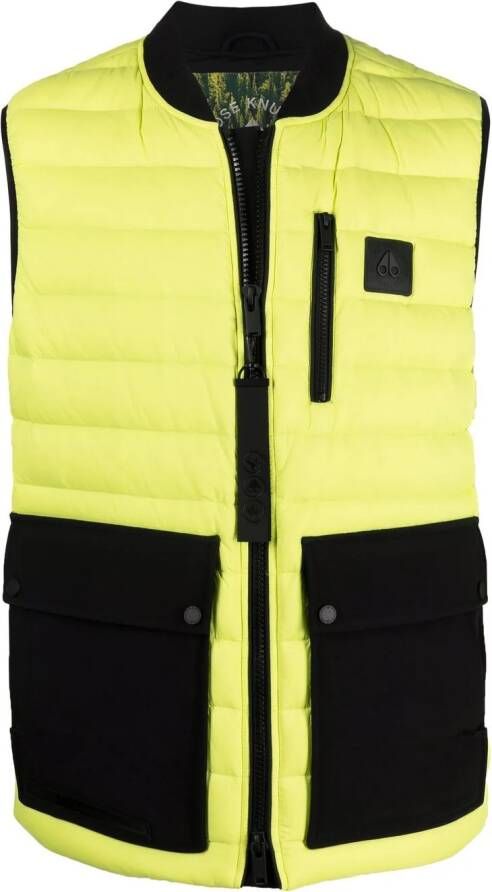Moose Knuckles Bodywarmer met logopatch Geel