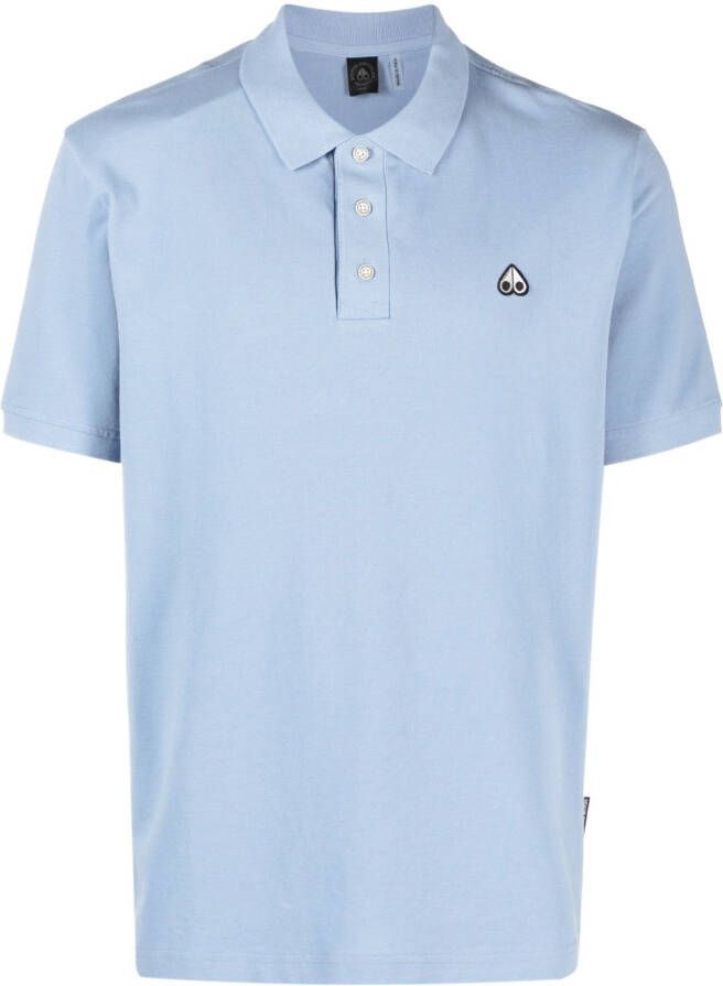 Moose Knuckles Poloshirt met geborduurd logo Blauw