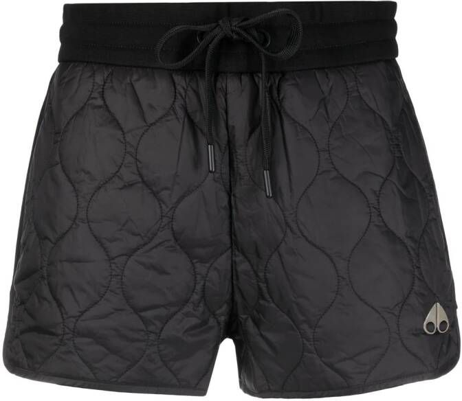 Moose Knuckles Gewatteerde shorts Zwart