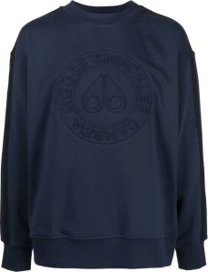 Moose Knuckles Sweater met logo-reliëf Blauw