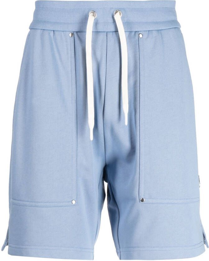 Moose Knuckles Shorts met logoplakkaat Blauw