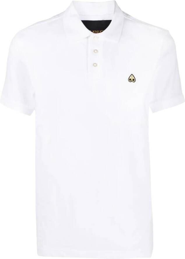 Moose Knuckles Poloshirt met geborduurd logo Wit