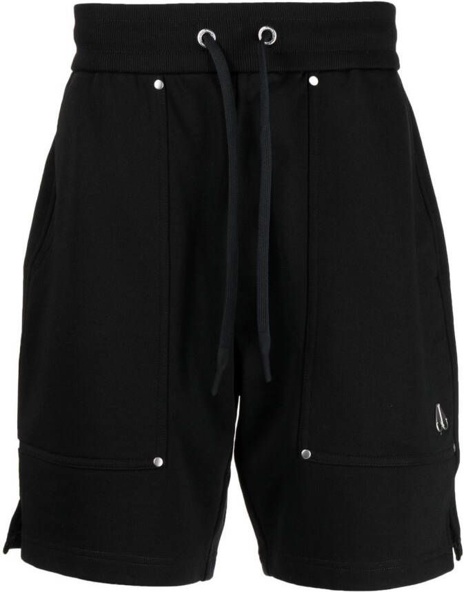 Moose Knuckles Shorts met logoplakkaat Zwart