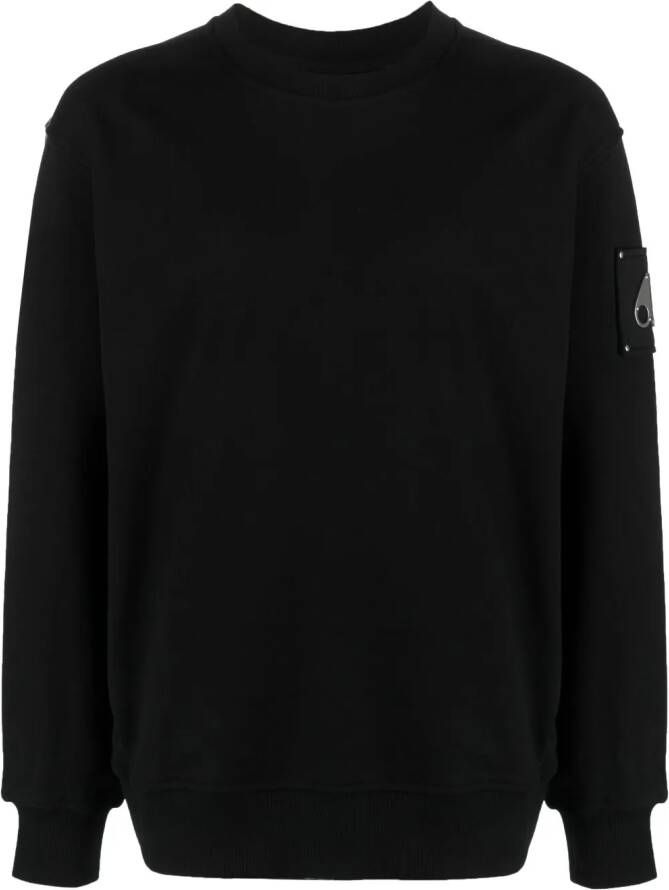 Moose Knuckles Sweater met logoplakkaat Zwart