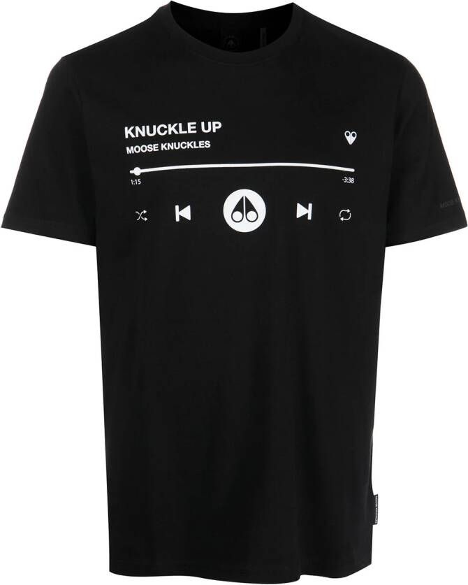 Moose Knuckles T-shirt met grafische print Zwart