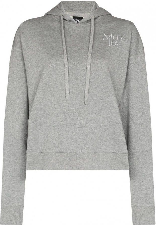 More Joy Hoodie met geborduurd logo Grijs