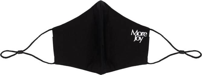 More Joy Mondkapje met logoprint Zwart