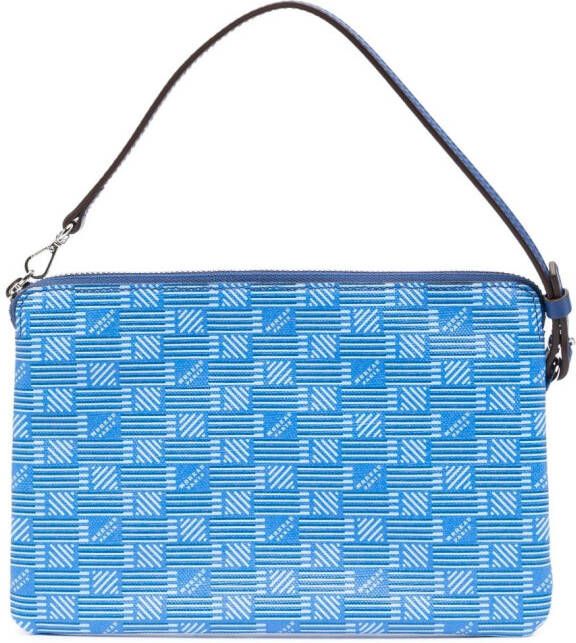 Moreau Clutch met monogramprint Blauw