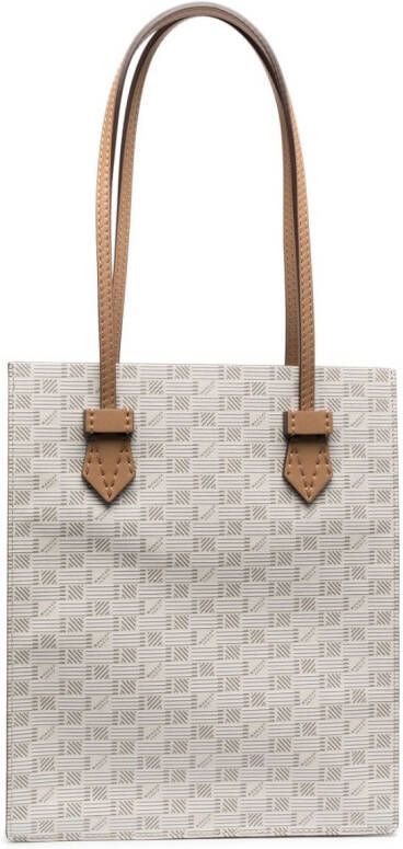Moreau netti leren shopper Beige