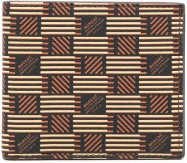 Moreau Portemonnee met monogramprint Bruin