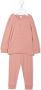 MORI Ribgebreide pyjama Roze - Thumbnail 1