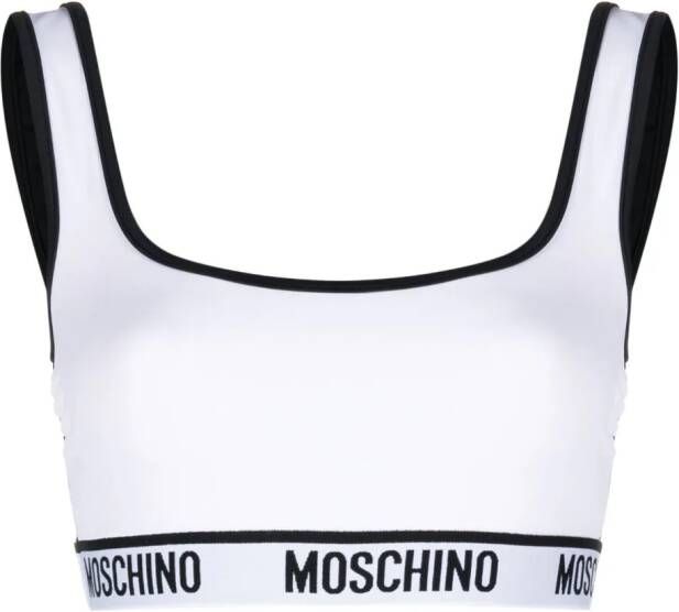 Moschino Bh met logoband Wit