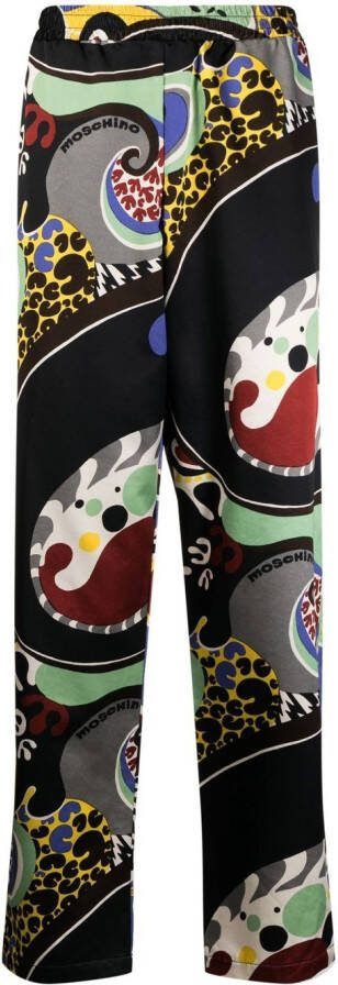 Moschino Broek met wijde pijpen Veelkleurig