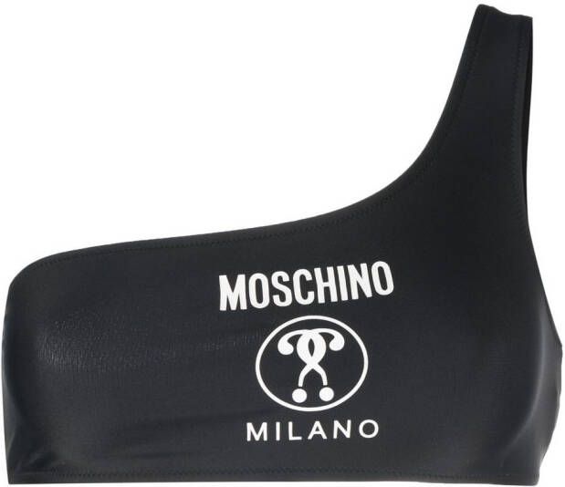 Moschino Asymmetrische bikinitop Zwart
