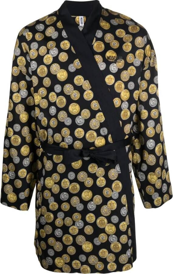 Moschino Badjas met print Zwart