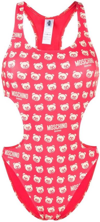 Moschino Badpak met teddybeerprint Roze