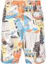 Moschino Bermuda shorts met grafische print Grijs - Thumbnail 1