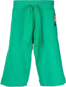 Moschino Bermuda shorts met logopatch Groen