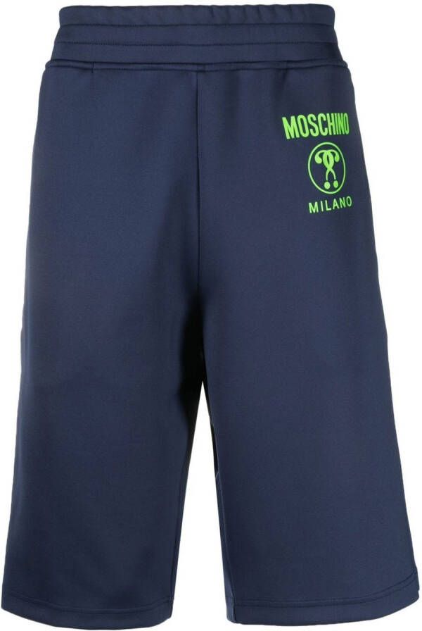 Moschino Bermuda shorts met logoprint Blauw