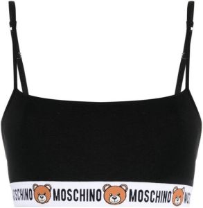 Moschino Bh met teddybeer logo Zwart