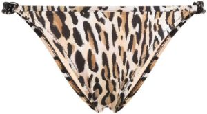 Moschino Bikinislip met luipaardprint Beige