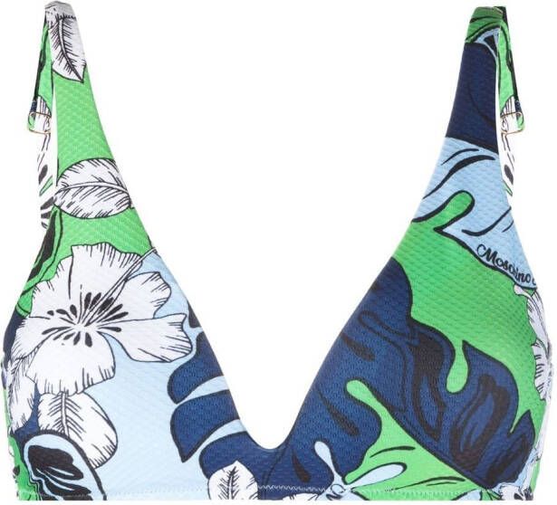 Moschino Bikinitop met bloemenprint Blauw