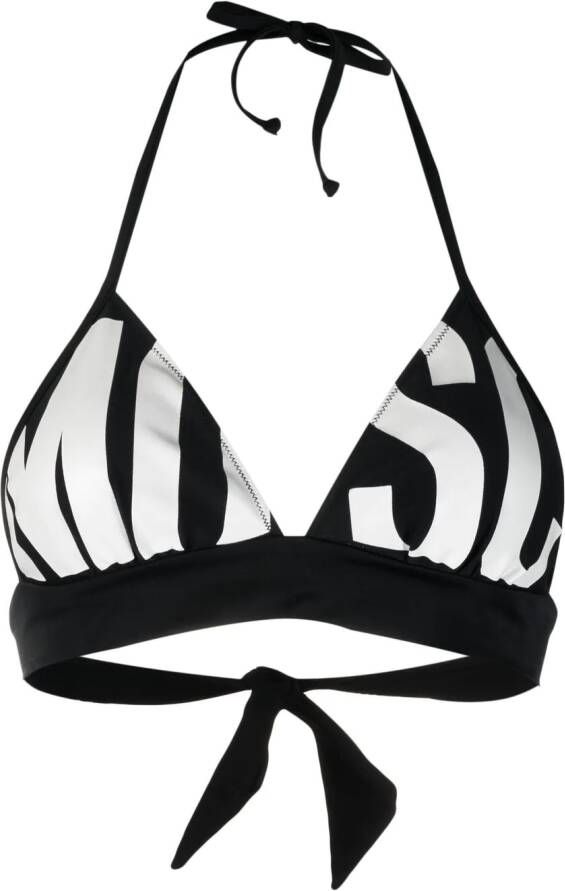 Moschino Bikinitop met logoprint Zwart