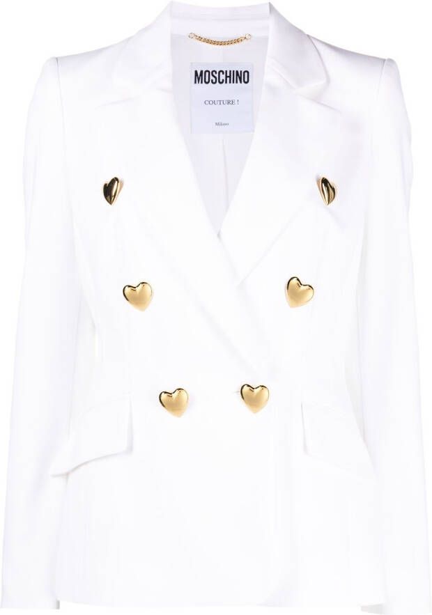 Moschino Blazer met dubbele rij knopen Wit
