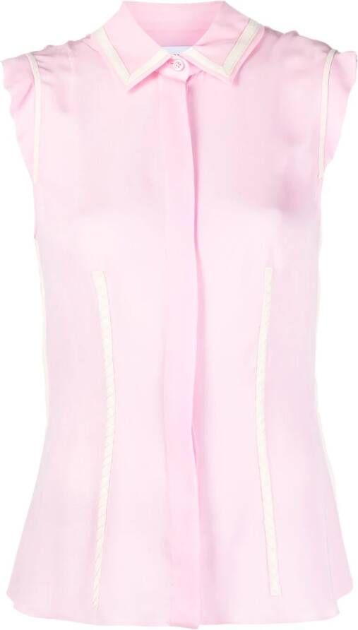 Moschino Blouse met ruches Roze