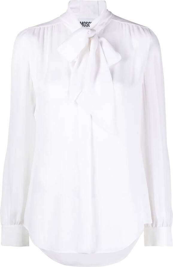 Moschino Blouse met strik Wit