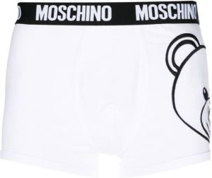 Moschino Boxershorts met geborduurd logo Wit