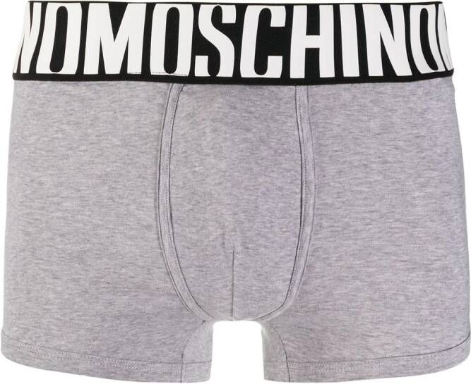 Moschino Boxershorts met logo tailleband Grijs