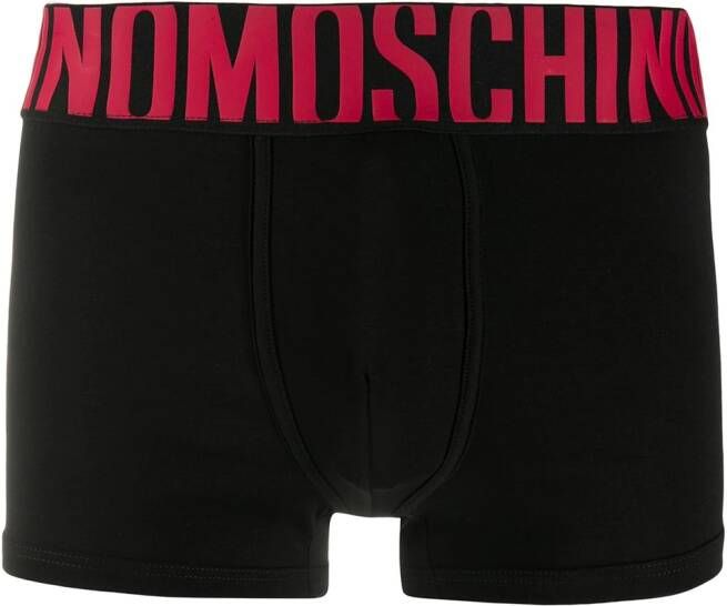 Moschino Boxershorts met logo tailleband Zwart