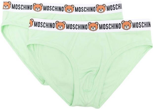 Moschino Boxershorts met logoband Groen
