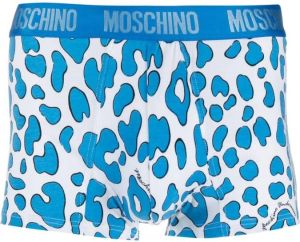 Moschino Boxershorts met luipaardprint Blauw