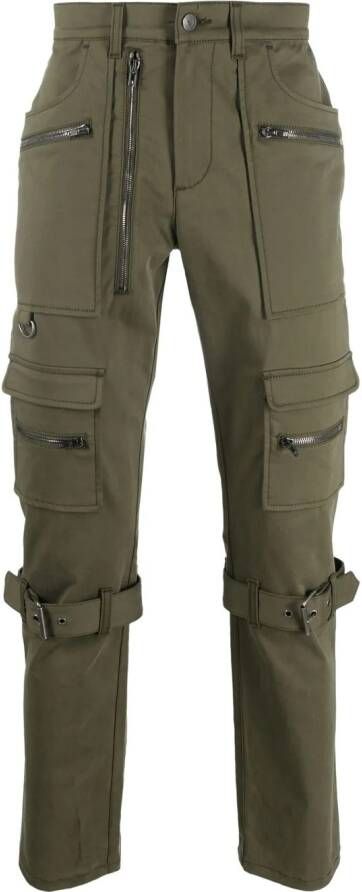 Moschino Broek met ritsdetail Groen