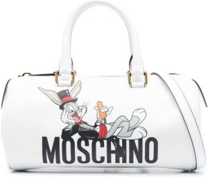 Moschino Shopper met Bugs Bunny print Wit