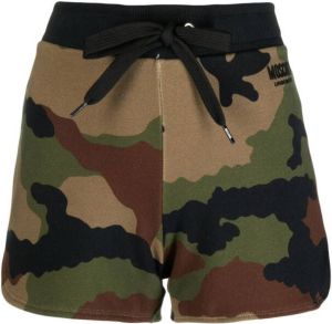 Moschino Shorts met camouflageprint Veelkleurig