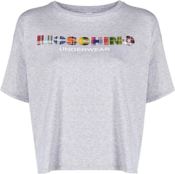 Moschino T-shirt met logo Grijs
