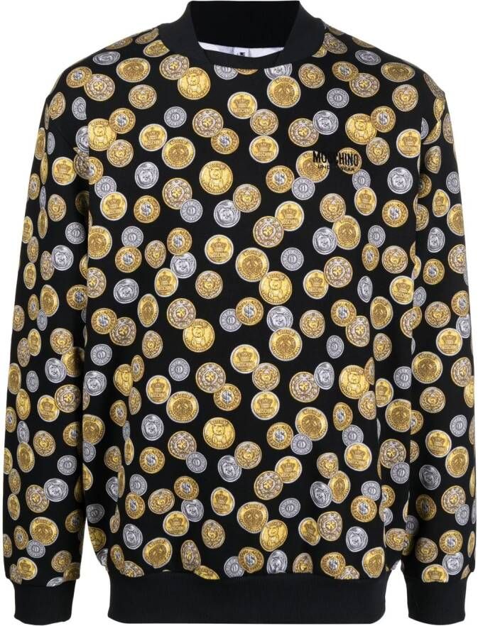 Moschino Sweater met print Zwart